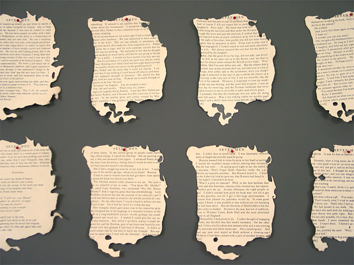 Artifacts: bookworm-eaten pages (collection Sasha Chavchavadze)